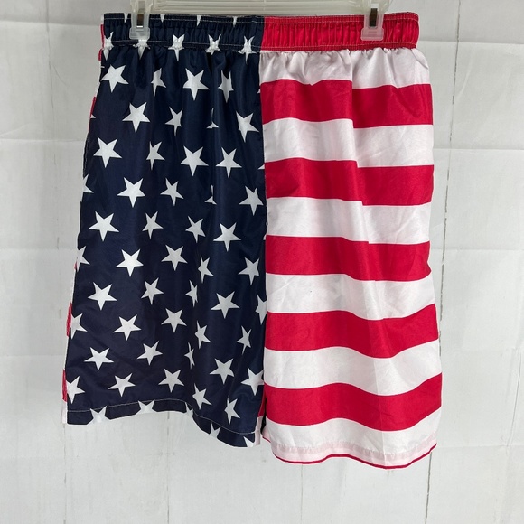 Original Deluxe Swim Original Deluxe Mens 2xl American Flag Swim Trunks Patriotic 4th Of